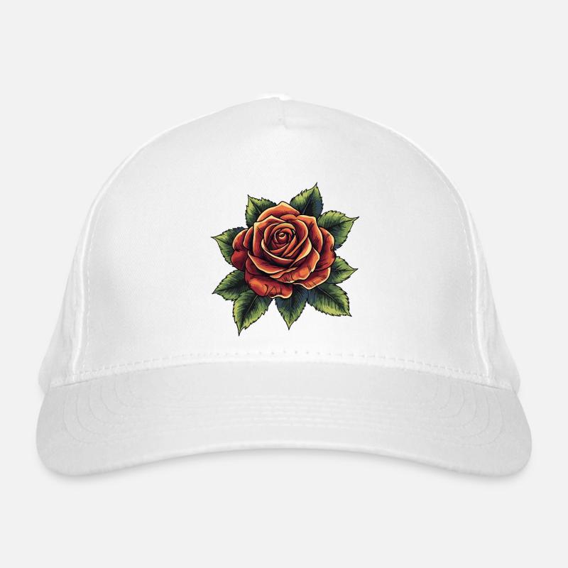 Rose Blume Bio-Baseballkappe