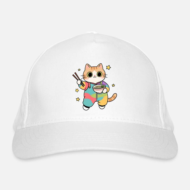 Chat Ramen Kimono Coloré Casquette classique bio