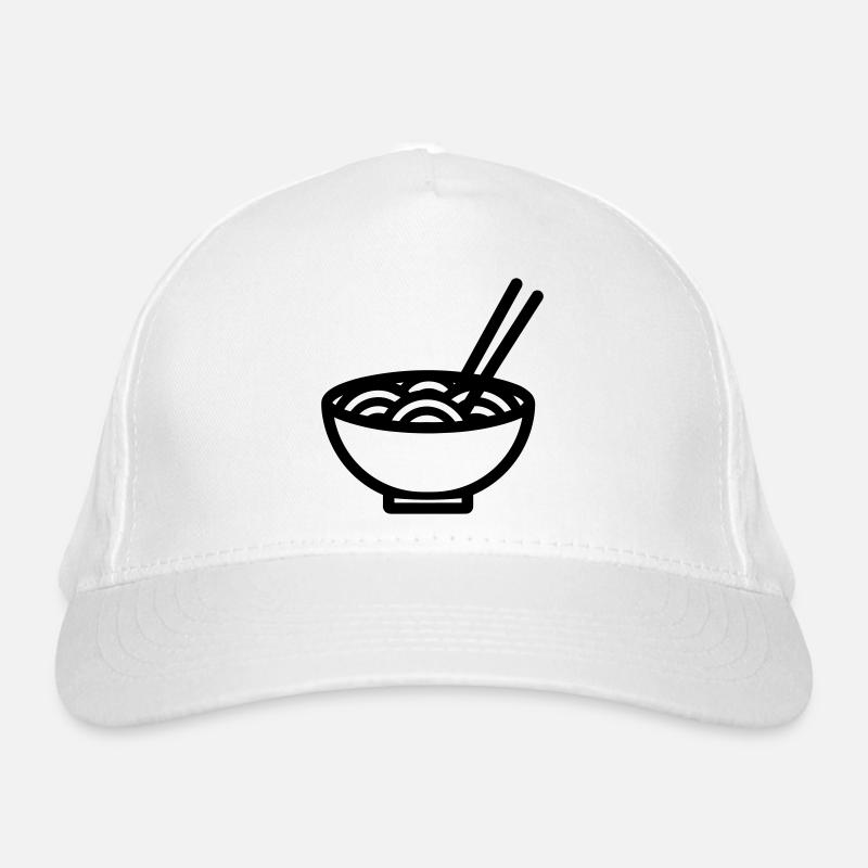 Ramen - Bio-Baseballkappe - Weiß