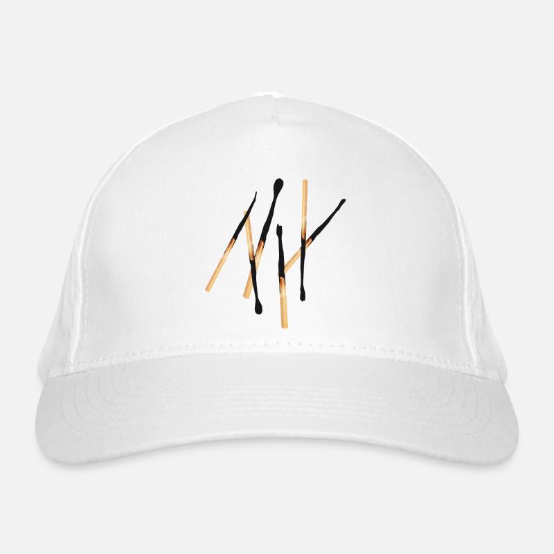 Des allumettes brûlées dans une configuration simple Casquette classique bio