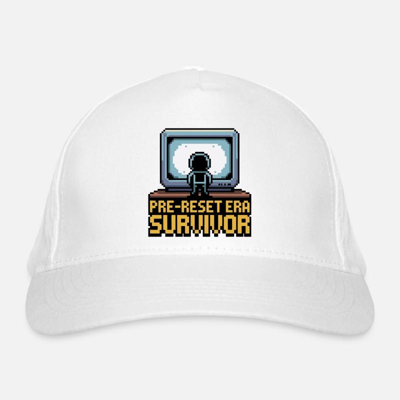 Pre-Reset Era Survivor Pixel Art Organic Baseball Cap