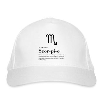Scorpio - Zodiac Sign  - Bio-Baseballkappe - Weiß - Vorne