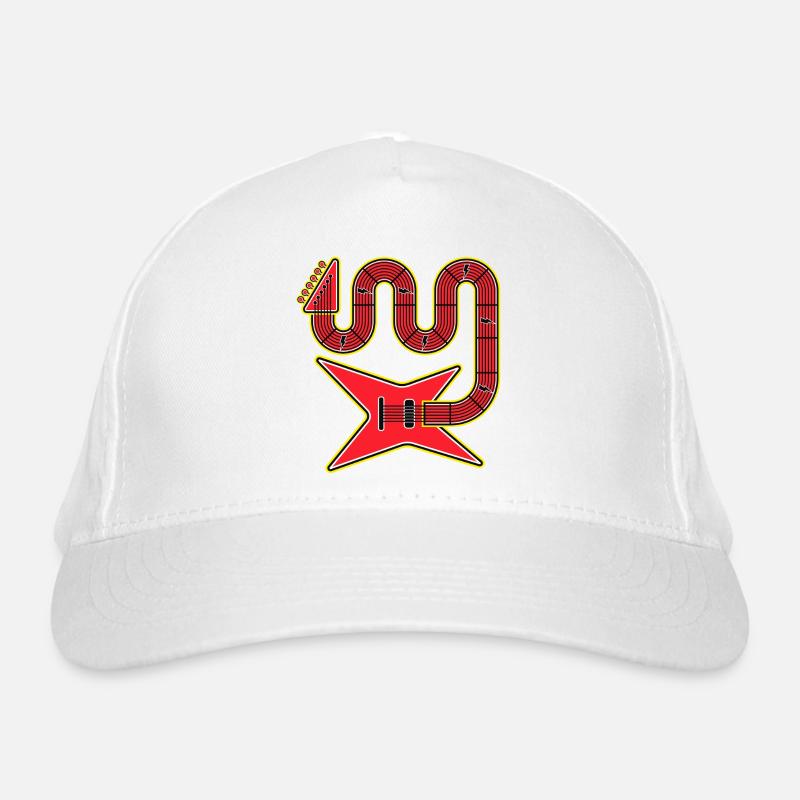 Guitare électrique Red Abstract Shape Casquette classique bio