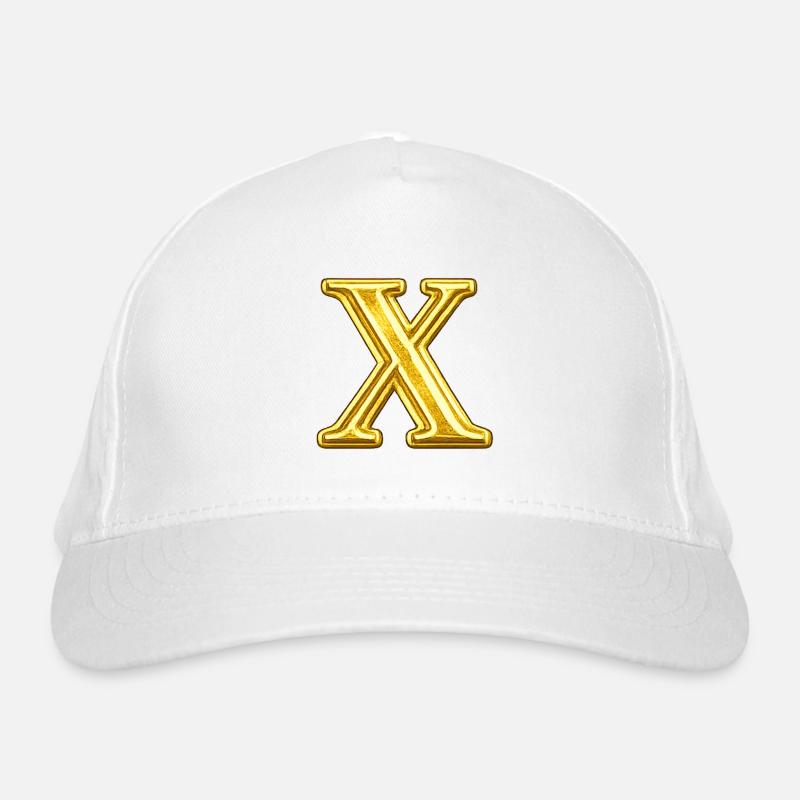 Goldenes X Emblem Bio-Baseballkappe
