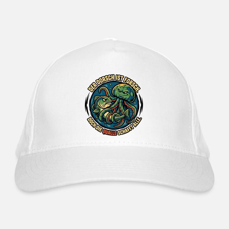 Cod and jellyfish underwater duel Organic Baseball Cap