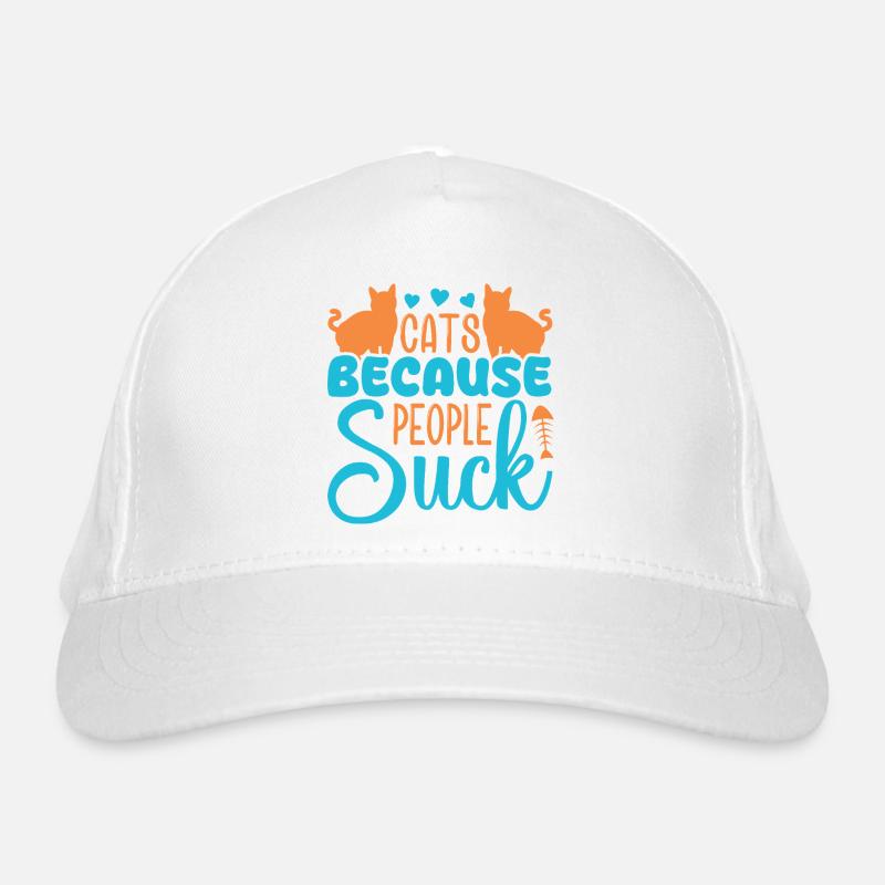 Sarcastic cat design for real introverts Organic Baseball Cap