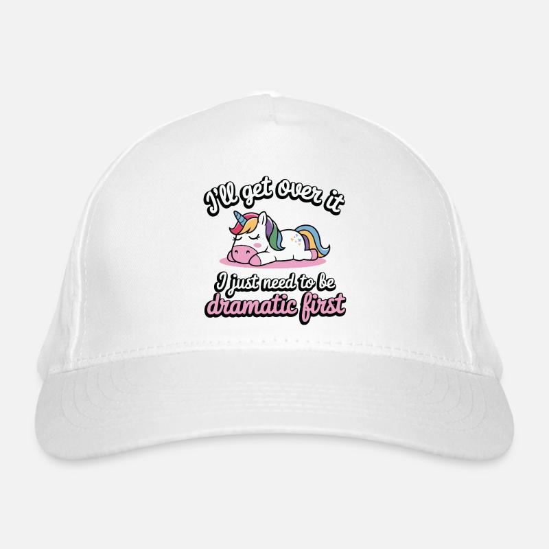 Schlafendes Einhorn Drama Spruch dramatisch Bio-Baseballkappe