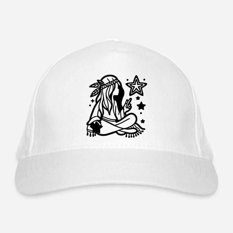 Traumfänger-Finsternis – Mystisch-minimalistisches Schwarz Bio-Baseballkappe