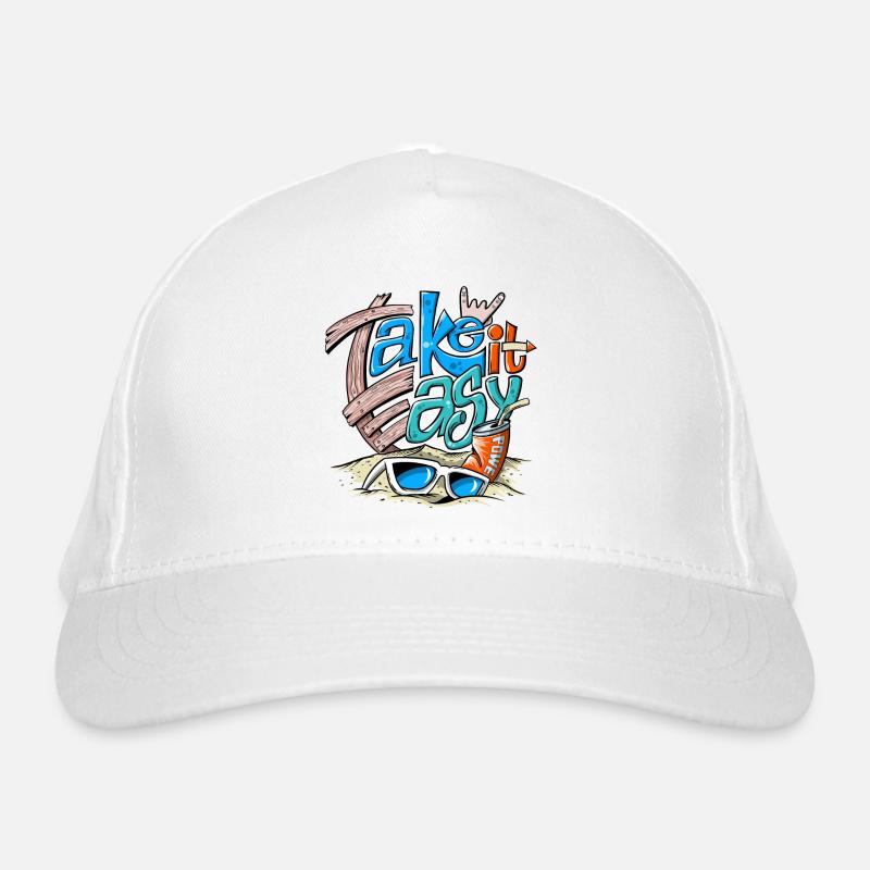 TAKE IT EASY - COOL BEACH PRODUCTS FOR EVERYONE Organic Baseball Cap