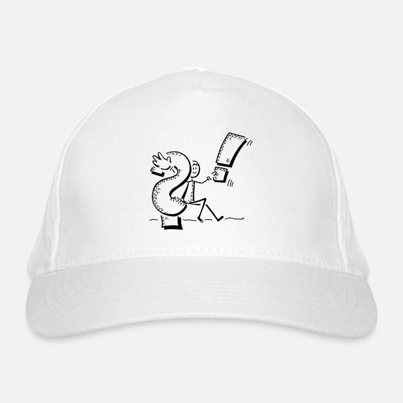 Question-Answer black Organic Baseball Cap