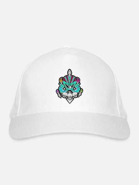 Skull dance - Organic Baseball Cap - white - Front