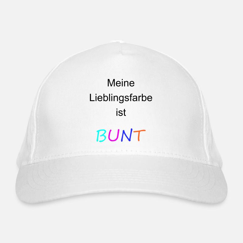 Meine Lieblingsfarbe ist BUNT (schw) Bio-Baseballkappe