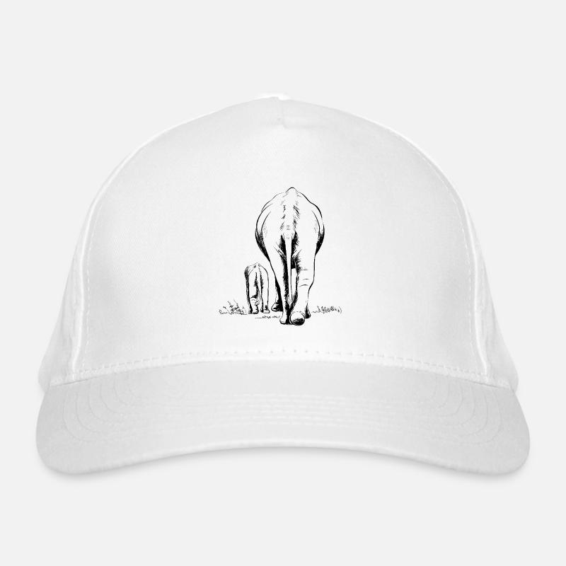 Deux éléphants Casquette classique bio