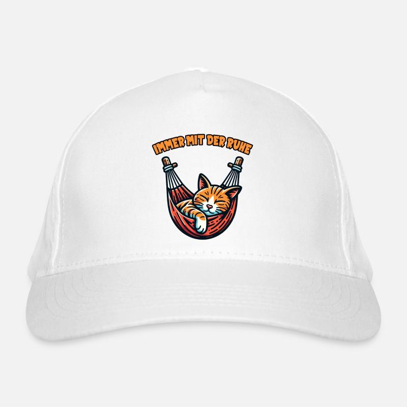 Süße Katze immer mit der Ruhe Bio-Baseballkappe