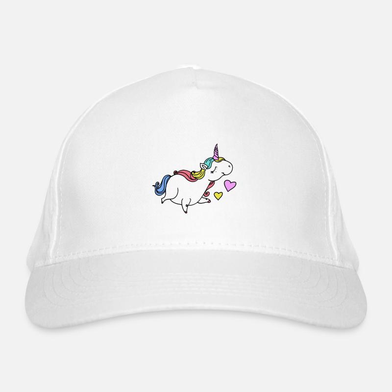 Dickes Süßes Einhorn Bio-Baseballkappe