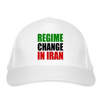 Regime change in iran - Bio-Baseballkappe - Weiß - Vorne