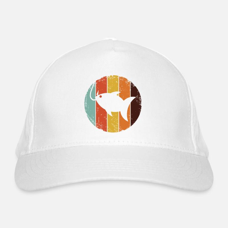 Fishing Plus Vintage Design - Fish on the hook Organic Baseball Cap