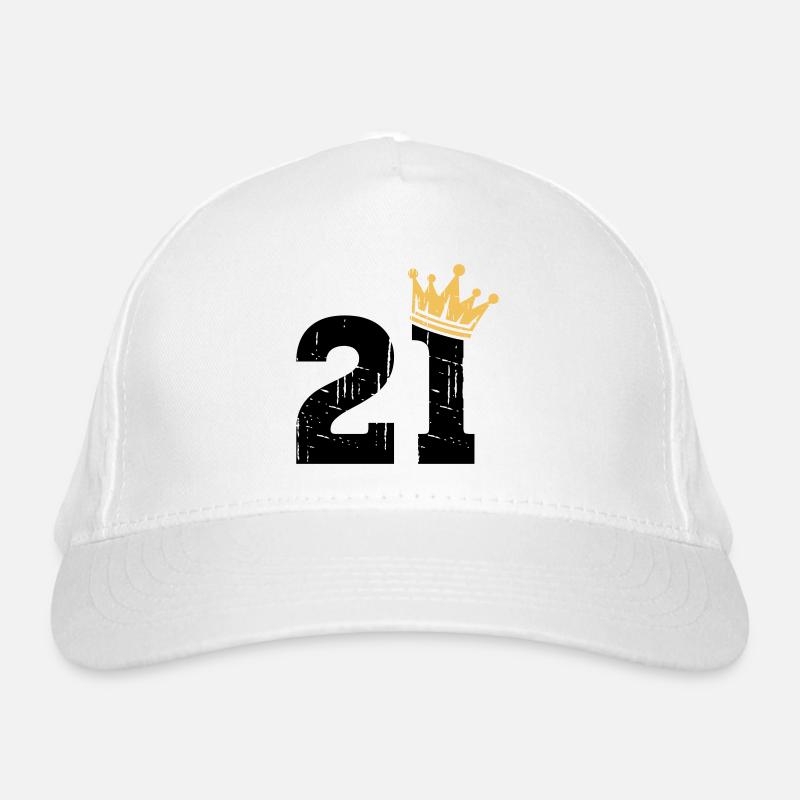 21 Crown 21st Birthday 21 years old Organic Baseball Cap