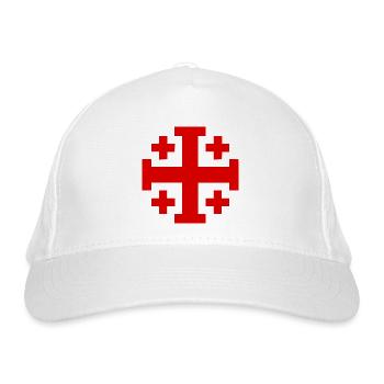 Jerusalem kreuz Jerusalemkreuz - Bio-Baseballkappe - Weiß - Vorne
