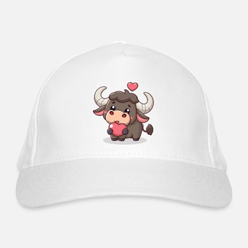 STIER WIDDER STERNZEICHEN LIEBE HERZ VALENTINSTAG Bio-Baseballkappe