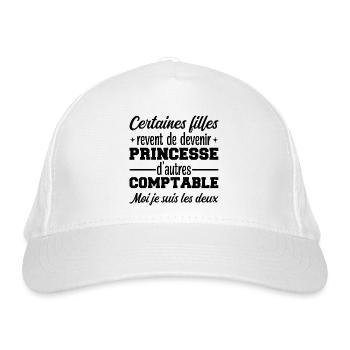 Princesse Comptable - Casquette classique bio - blanc - Devant