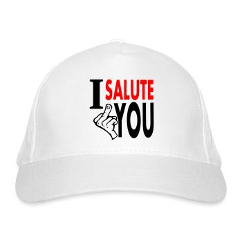 Humor | Funny | i salute you - Casquette classique bio - blanc - Devant