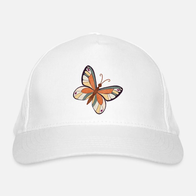 Papillon Design Insecte coloré Casquette classique bio