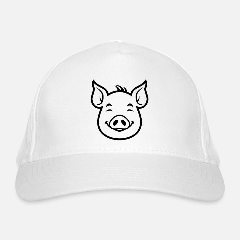 Schwein Schweinchen Bio-Baseballkappe