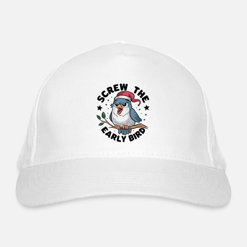 Der frühe Vogel kann mich mal Bio-Baseballkappe