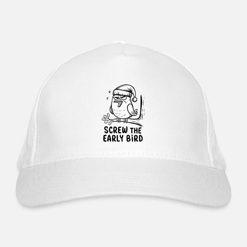 Der frühe Vogel kann mich mal Bio-Baseballkappe