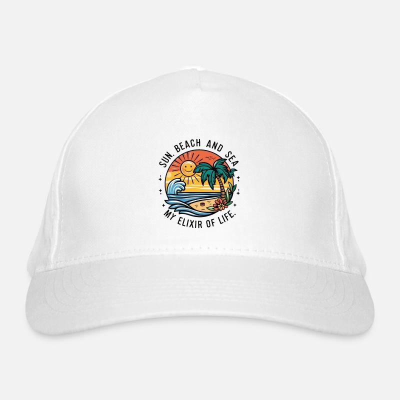 Le soleil, la plage et la mer - mon élixir de vie Casquette classique bio