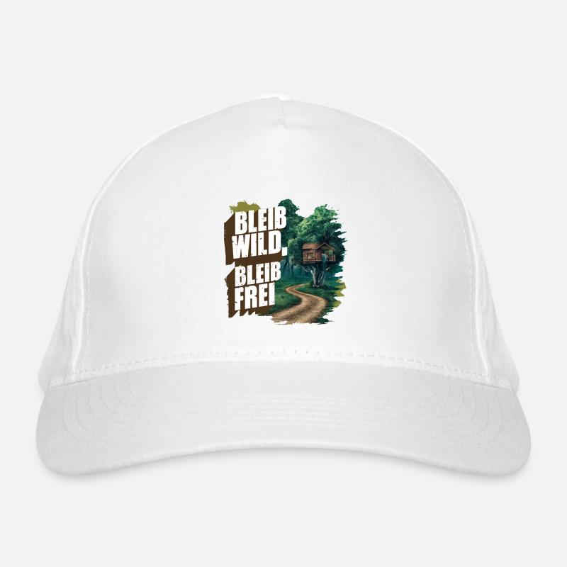 Bleib wild, bleib frei Bio-Baseballkappe