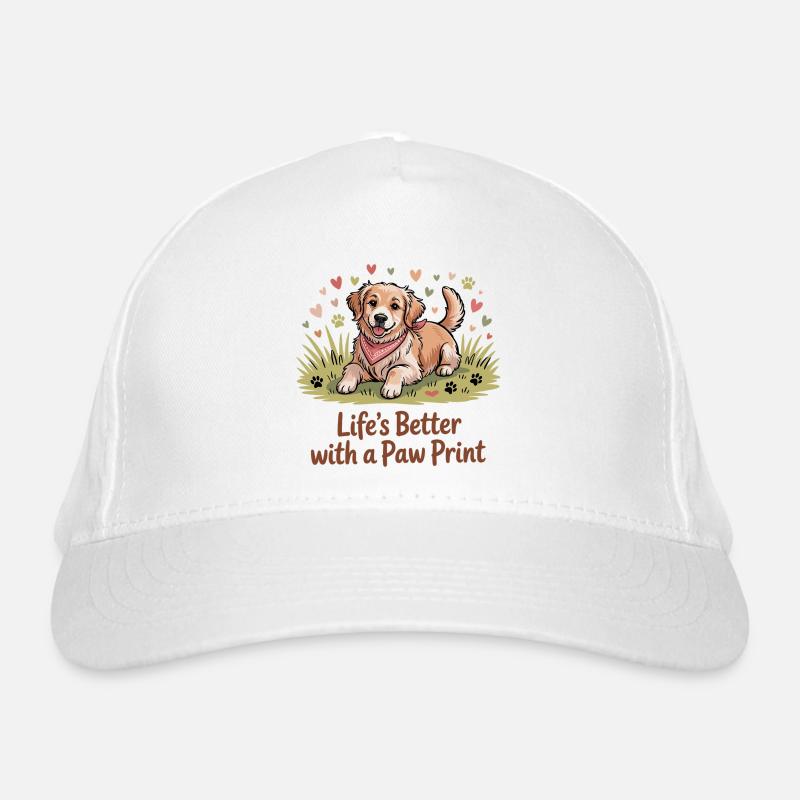 Life’s Better with a Paw Print Bio-Baseballkappe