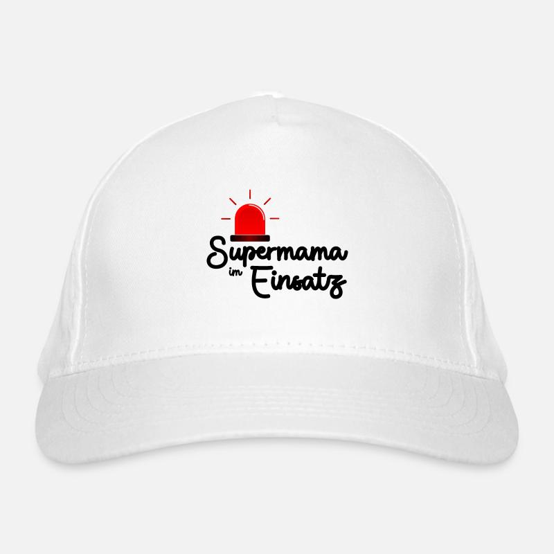 Supermama im Einsatz Bio-Baseballkappe