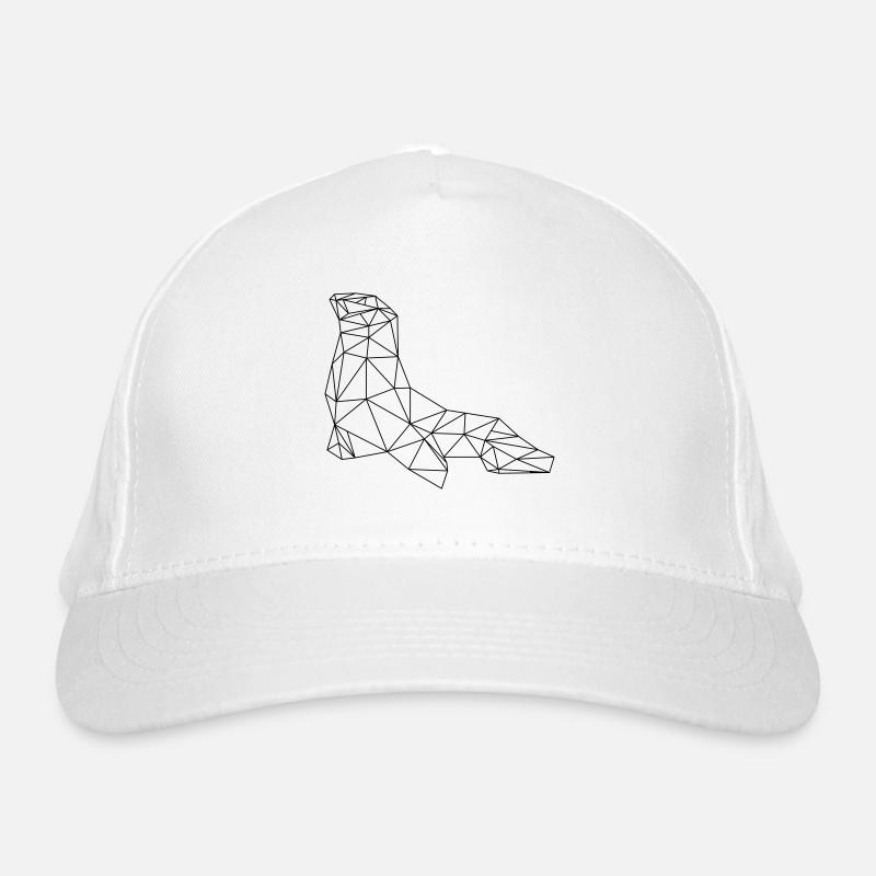 Seehund Robbe geometrisch Bio-Baseballkappe