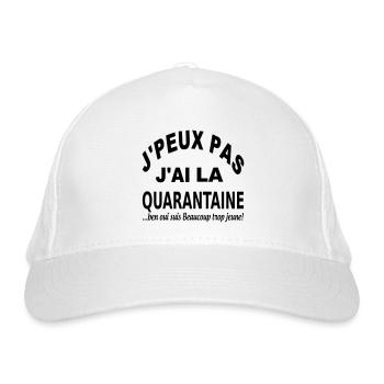 HUMOUR / LA QUARANTAINE / ANNIVERSAIRE / CADEAU - Casquette classique bio - blanc - Devant