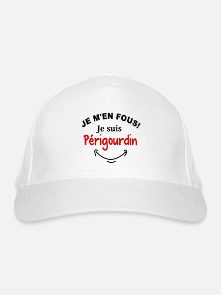Je m'en fous je suis périgourdin - Casquette classique bio - blanc - Devant