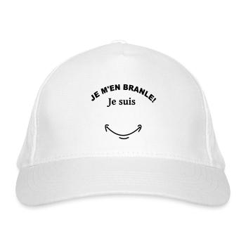 Je m en branle je suis personnalisable - Casquette classique bio - blanc - Devant