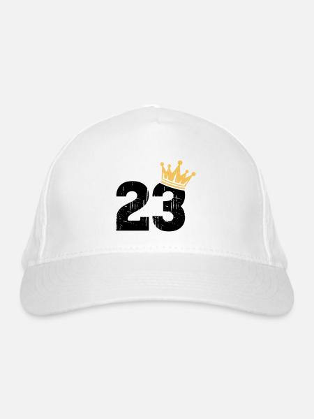 23 Crown 23rd Birthday 23 years old - Organic Baseball Cap - white - Front