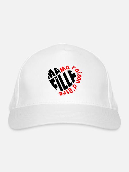 Ma fille ma raison d'être - Casquette classique bio - blanc - Devant