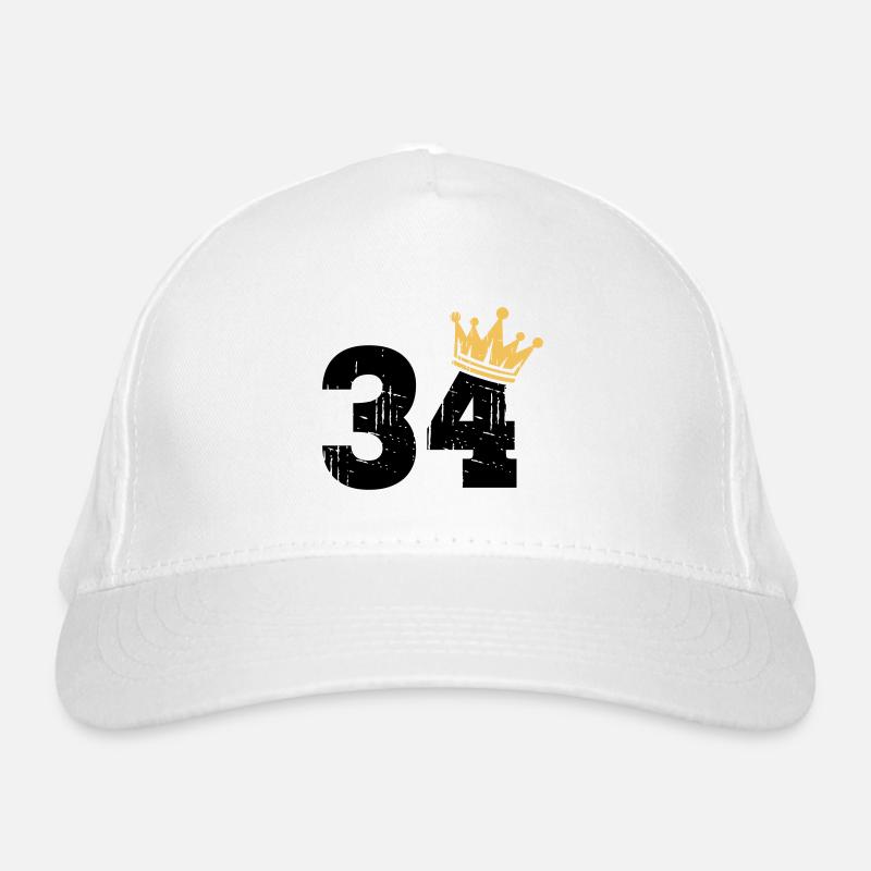 34 Crown 34th birthday 34 years old Organic Baseball Cap