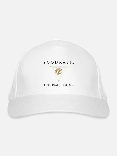 Yggdrasil - Bio-Baseballkappe - Weiß