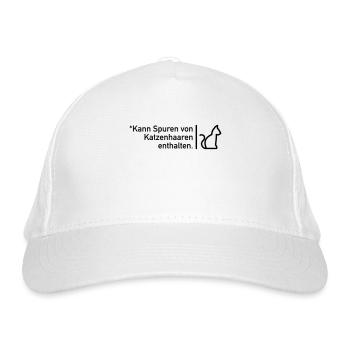 Kann Spuren von Katzenhaaren enthalten - Bio-Baseballkappe - Weiß - Vorne