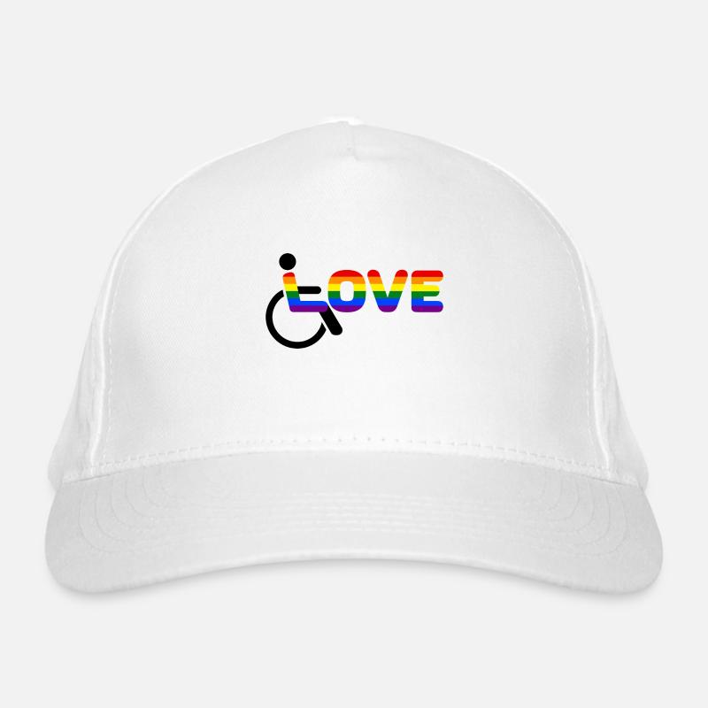 Rollstuhl Love Behindert Bio-Baseballkappe