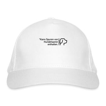 Kann Spuren von Hundehaaren enthalten - Bio-Baseballkappe - Weiß - Vorne