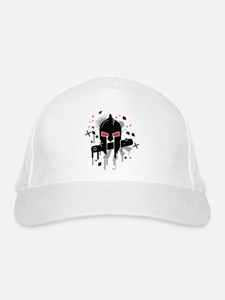 Spartan helmet - Organic Baseball Cap - white - Front