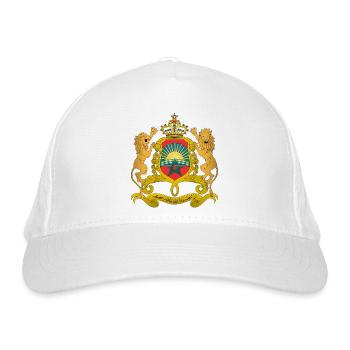 Marokko Wappen - Bio-Baseballkappe - Weiß - Vorne
