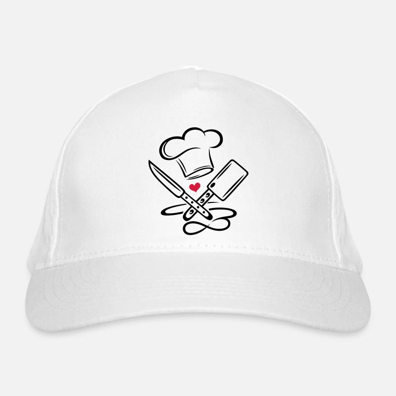 Kochen Kochmütze Chefkoch Messer Infinity Symbol Bio-Baseballkappe