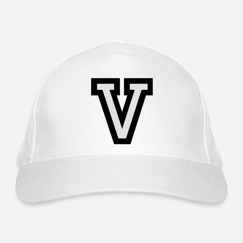 Lettre V en deux couleurs Casquette classique bio