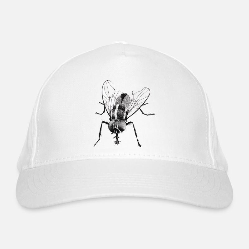 Schwarze Fliege Bio-Baseballkappe